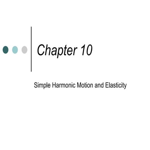 Ch 10 SHM & Elasticity