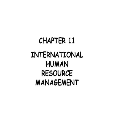 Global human resource management | PPT