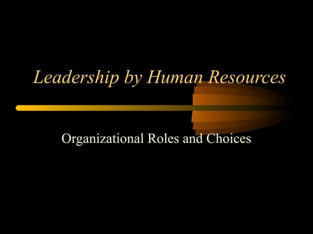 Ch 11.2 hr & leader