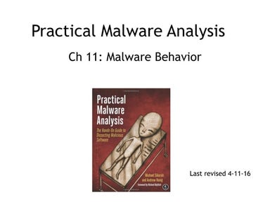 Practical Malware Analysis: Ch 11: Malware Behavior