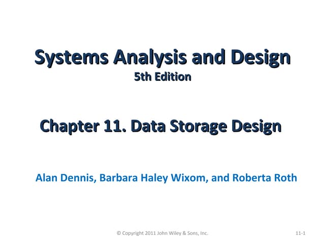Ch11-Data Storage Design