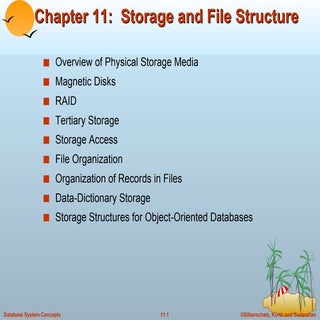 11. Storage and File Structure in DBMS