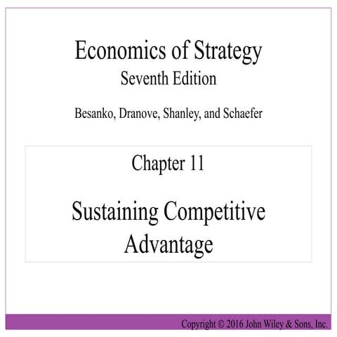 Sustaining Competitive Advantage Chapter 11 Ppt