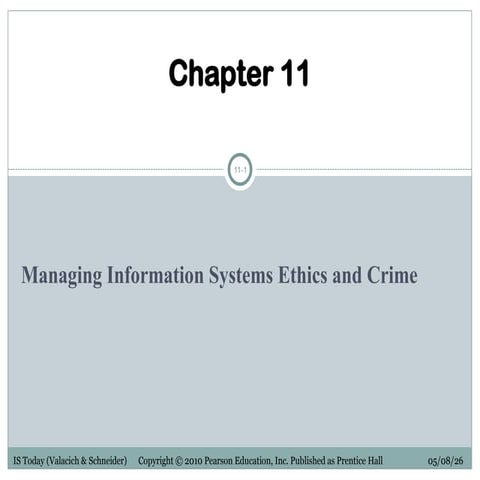 Managing Information Systems Ethics and Cybercrime in the Digital Age | PPT