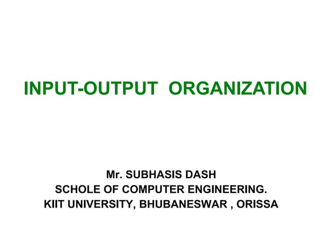 Input Output Organization image.