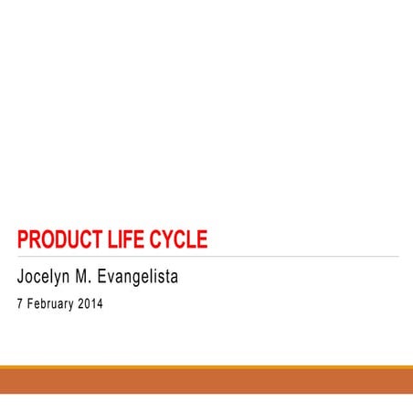 Ch 11 Product Life Cycle