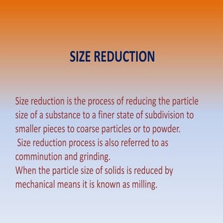  size reduction,laws involved in si...