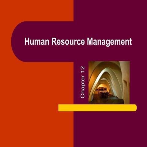 Chapter 12 Human Resource Management