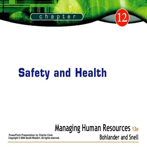 Chapter 12 Safety and Health