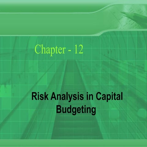 RISK ANALYSIS IN CAPITAL BUDGETING