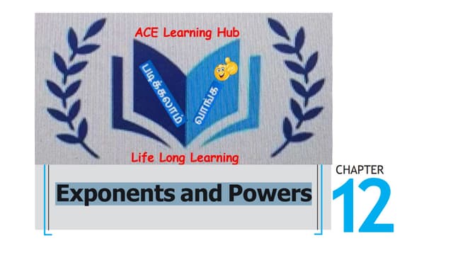 Ch 12. exponents and powers