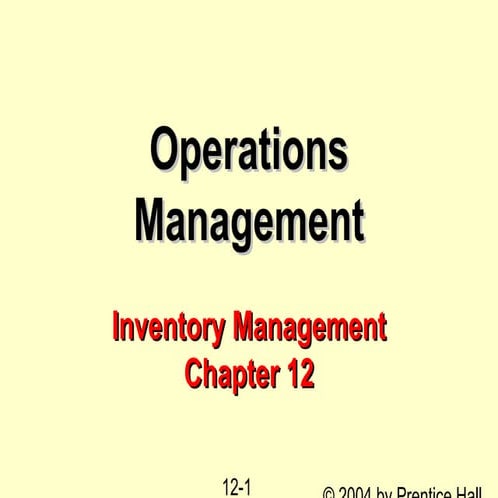 Ch12   inventory