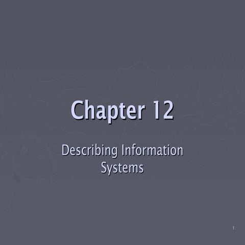 Ch 12 describing information system