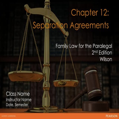 Ch 12 separation agreements 2ed