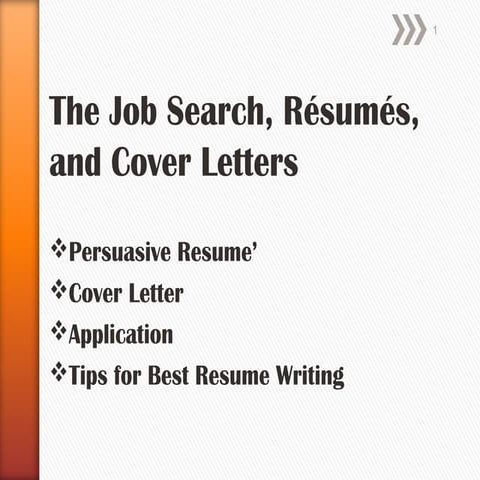 Persuasive Resume - Cover Letter - Job Letter Writing