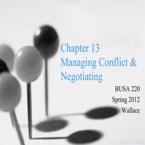 OB - Conflict & Negotiation