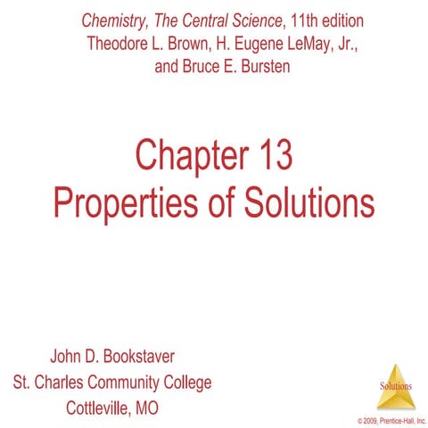 AP Chemistry Chapter 13 Outline
