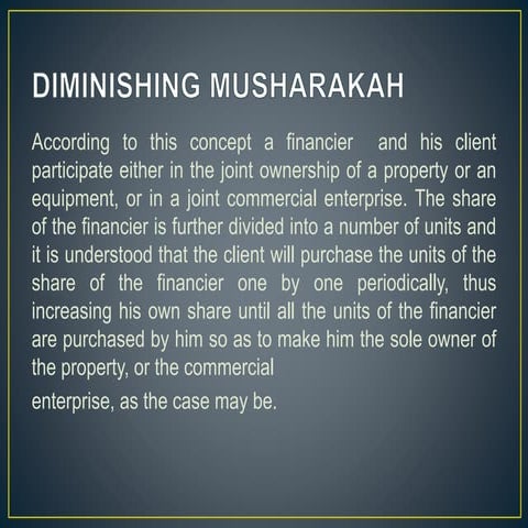Diminishing Musharakah