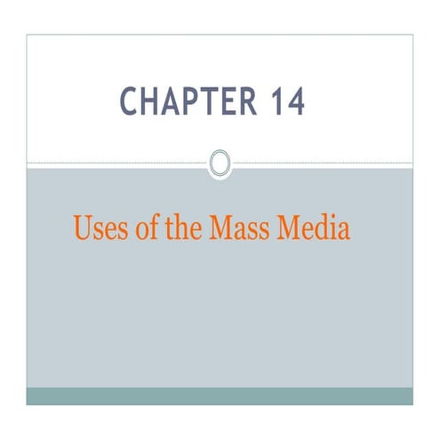 ch 14 uses and gratifications pdf for communication theories