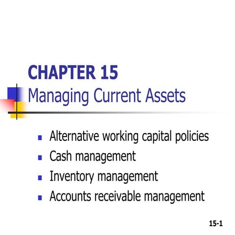 Managing current assets-CMA