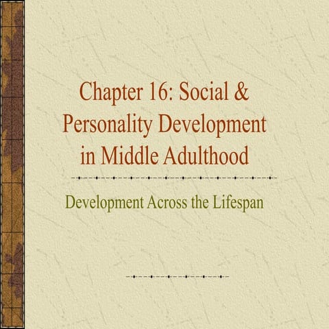 personality mid adult