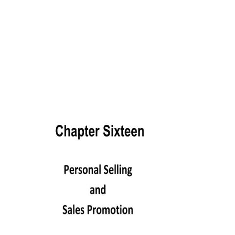 Ch 16.personal selling