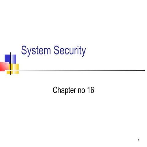 Ch 16 system security | PPT