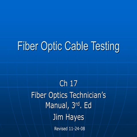Fiber Optical Cable illustrated Presentation.ppt