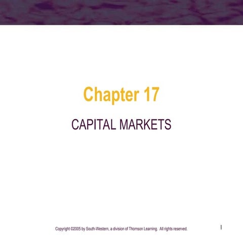 PPT Materi Kuliah Ekonomi Mikro dengan Judul Capital Market