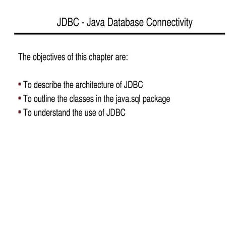 Comprehensive Guide to JDBC Architecture and Usage in Java | PPT