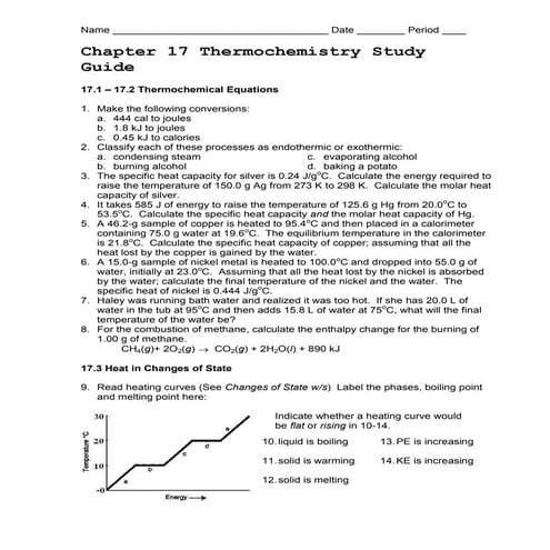 Ch17 thermo review