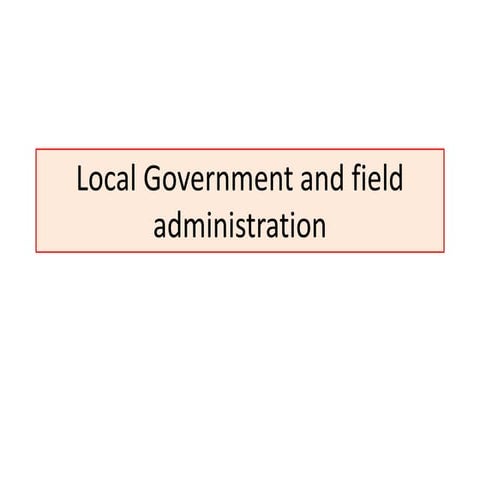 NIOS Std X, Social Science Ch 18 local government and field administration