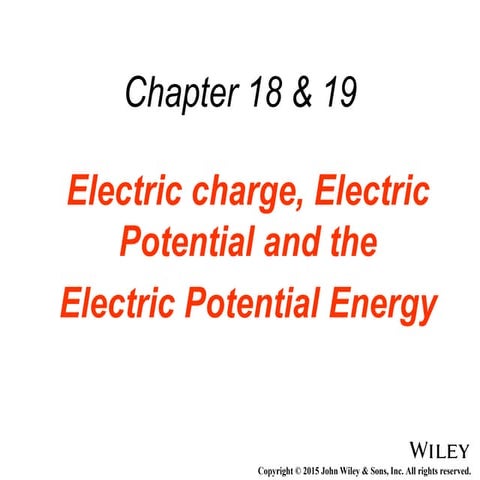 Ch19 electric field and electric potential final
