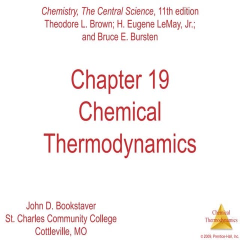 AP Chemistry Chapter 19 Outline