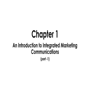 CH 1 AN INTRODUCTION OF INTEGRATED MARKETING COMMUNICATION (COMBINE) | PPTX
