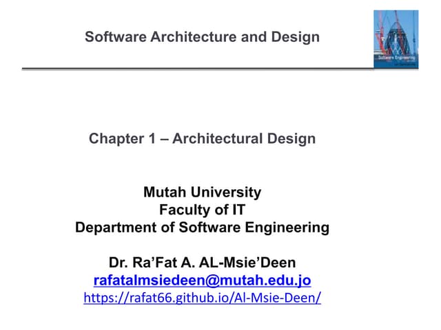 Software Architecture and Design