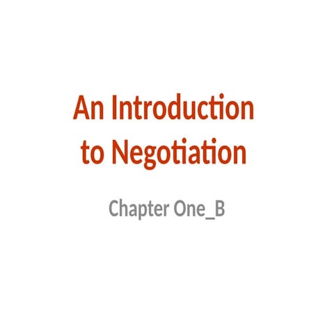 Comprehensive Introduction to Negotiation: Types, Conflict, and ...