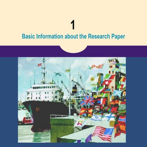 Writing The Research Paper A Handbook (7th ed) - Ch 1 basic information