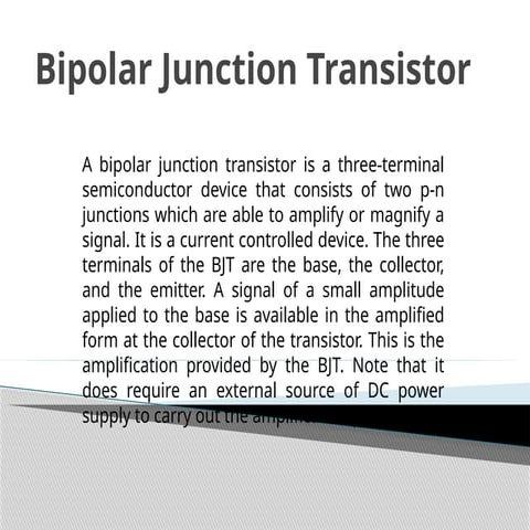 Ch 1 Bipolar Junction Transistor for student use