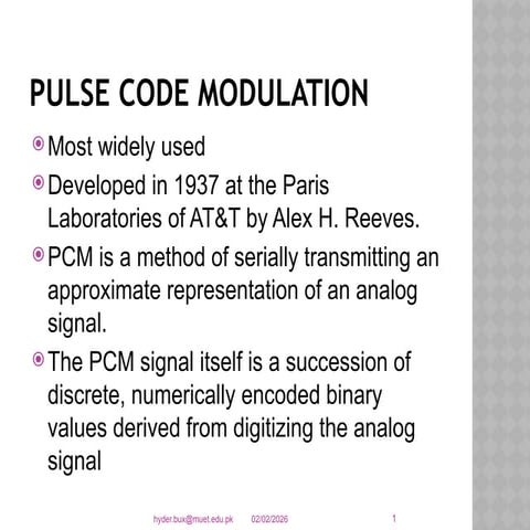 Topic Name - Pulse Code Modulation PPT.pptx