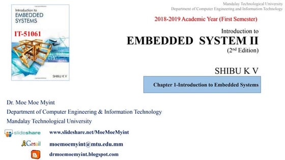 Ch 1 introduction to Embedded Systems (AY:2018-2019--> First Semester)