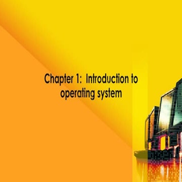 Ch1 Introduction to operating system | PPT