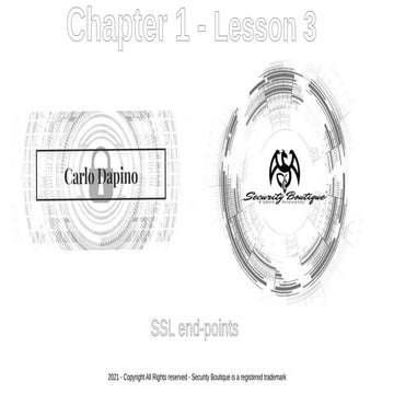 Chapter 1 - Lesson 3 - SSL end-points
