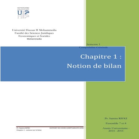 Ch1 le bilan