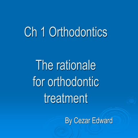 Ch1 lec2 Orthodontics Introduction