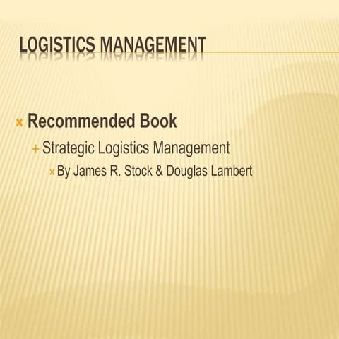 Logistics Management & Material Handeling