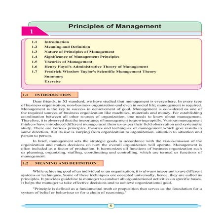 CH 1 Principles of management of OCM 12th HSC BOARD