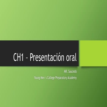 Ch1 – presentación oral