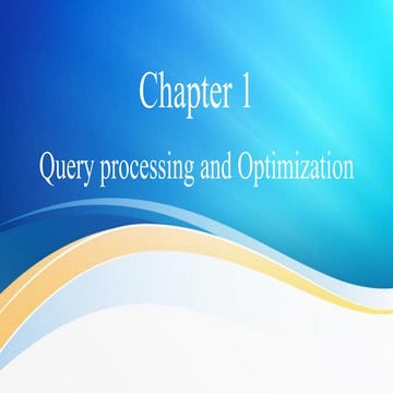 Query processing and optimization (updated) | PPTX