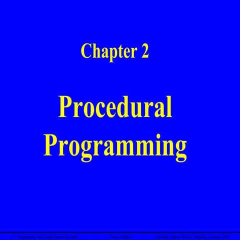 Procedural Programming Main function Problem | PPT